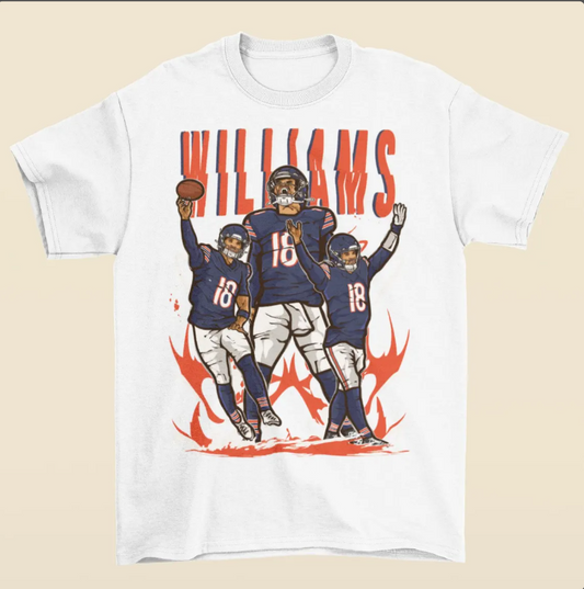 Caleb Williams Cartoon Style Chicago Football T-Shirt