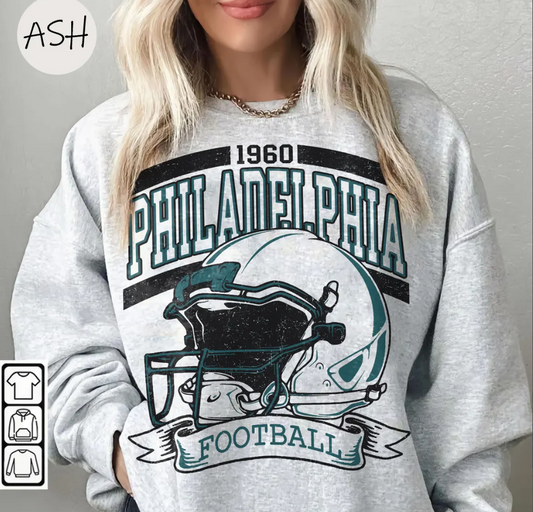 Vintage Philadelphia Football Vintage Style Comfort Colors T-Shirt,Philadelphia Football Tshirt,Football Tshirt, Philadelphia Retro Crewneck
