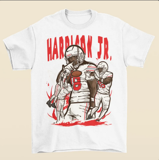 Marvin Harrison Jr. Cartoon Style Arizona Football T-Shirt