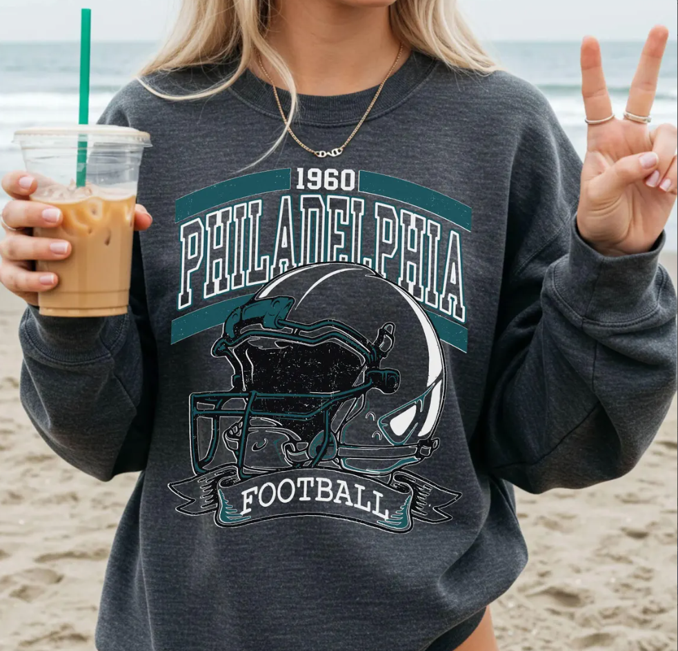 Vintage Philadelphia Football Vintage Style Comfort Colors T-Shirt,Philadelphia Football Tshirt,Football Tshirt, Philadelphia Retro Crewneck