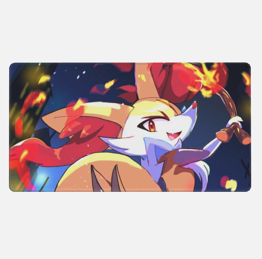 Board Card Game Pokemon Braixen Gaming Mouse Pad PTCG CCG MTG Play Mat, Choose Size