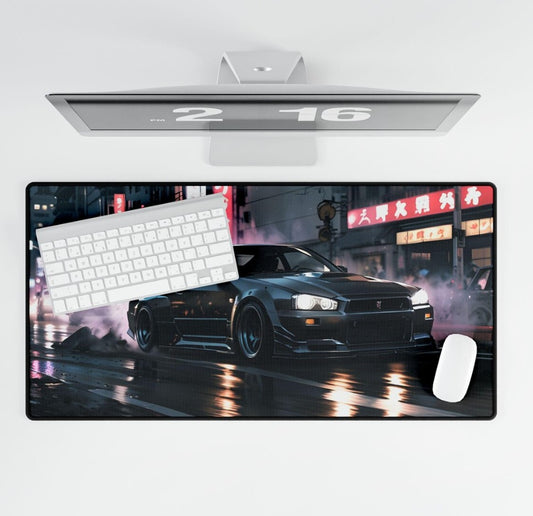Nissan Skyline GTR Desk Mat: Anime JDM Car Mousepad, Choose Size