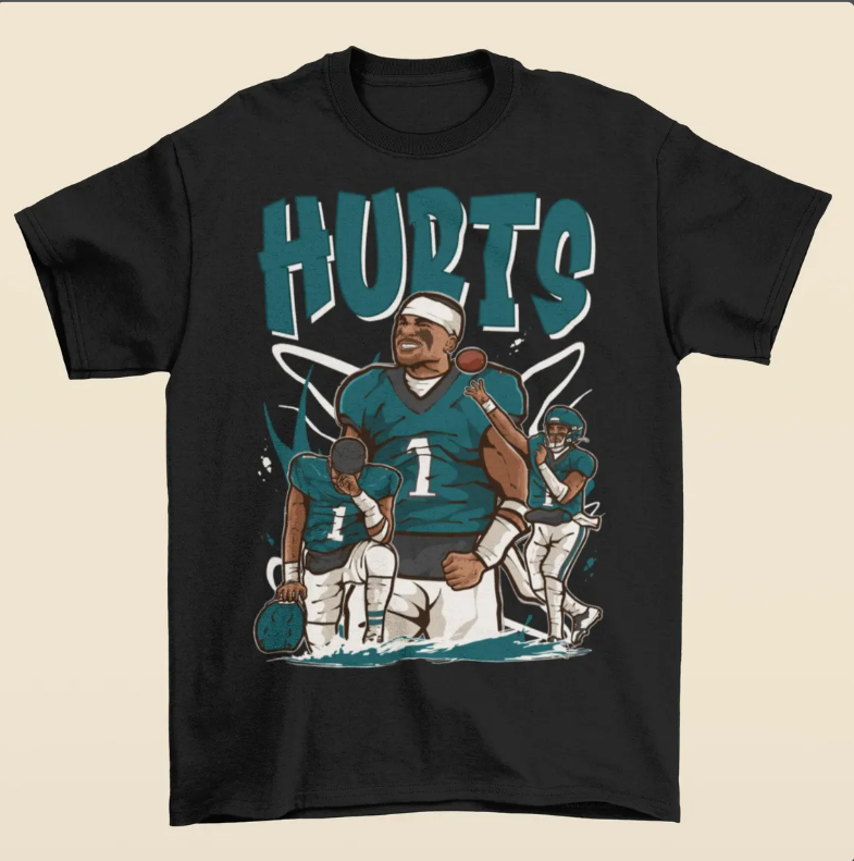 Jalen Hurts Cartoon T-Shirt