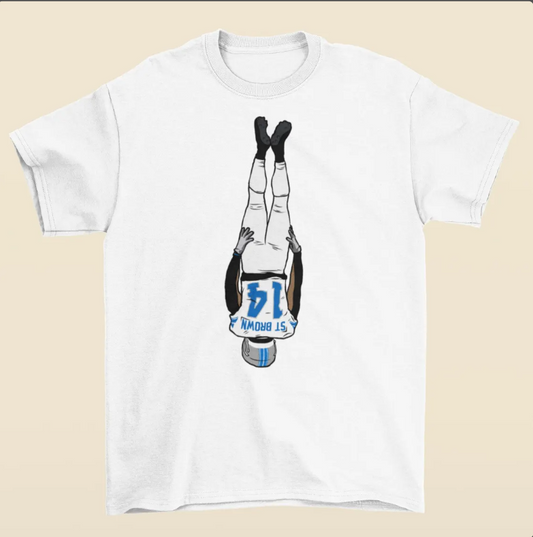 Amon Ra St. Brown Upside Down Celebration T-Shirt