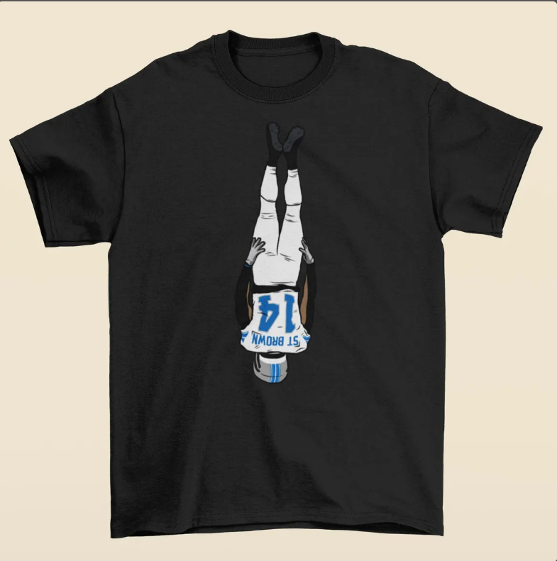 Amon Ra St. Brown Upside Down Celebration T-Shirt