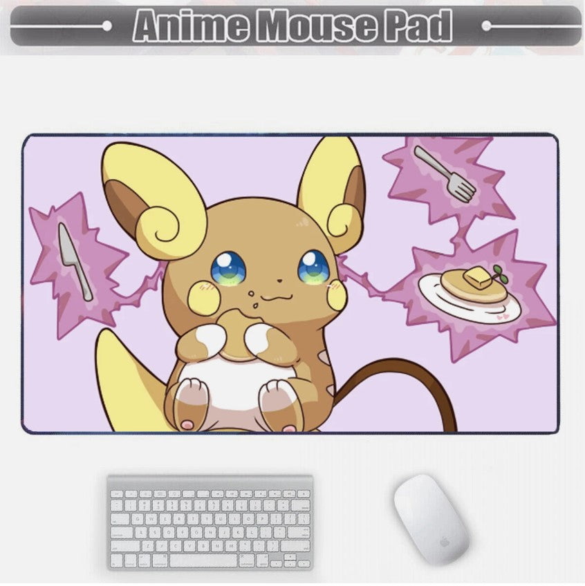 Board Card Game Pokemon Alolan Raichu Gaming Mouse Pad PTCG CCG MTG Play Mat, Choose Size