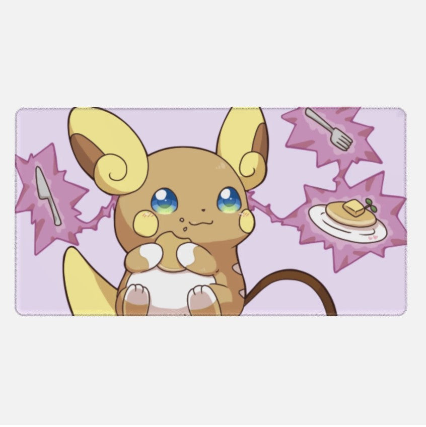 Board Card Game Pokemon Alolan Raichu Gaming Mouse Pad PTCG CCG MTG Play Mat, Choose Size