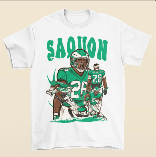 Saquon Barkley Cartoon Style T-Shirt