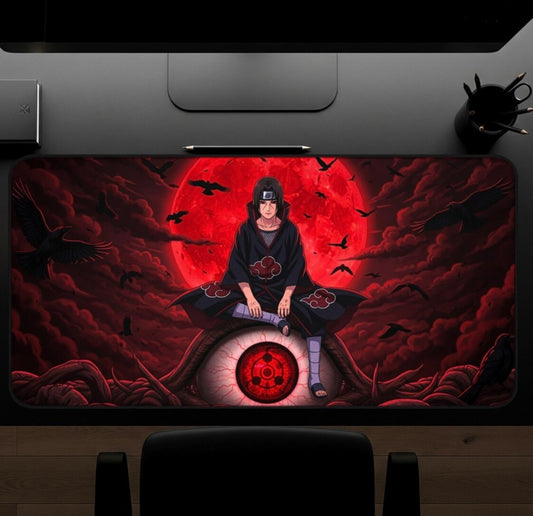 Itachi Desk Mat: Naruto Uchiha Mouse Pad, Anime Gaming Desk Mat, Akatsuki Desk Decor, Anime Fan Merchandise Gift, Choose Size