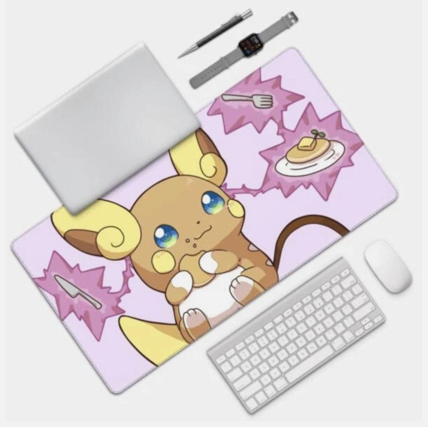 Board Card Game Pokemon Alolan Raichu Gaming Mouse Pad PTCG CCG MTG Play Mat, Choose Size