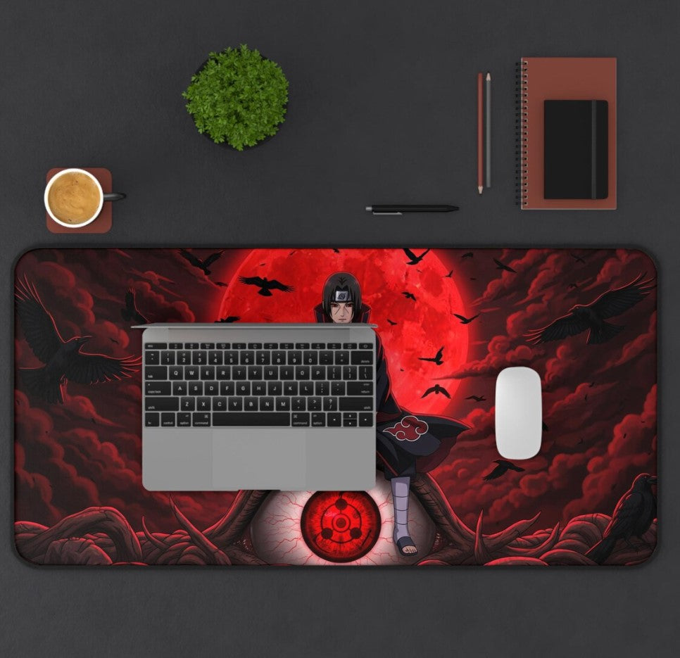 Itachi Desk Mat: Naruto Uchiha Mouse Pad, Anime Gaming Desk Mat, Akatsuki Desk Decor, Anime Fan Merchandise Gift, Choose Size