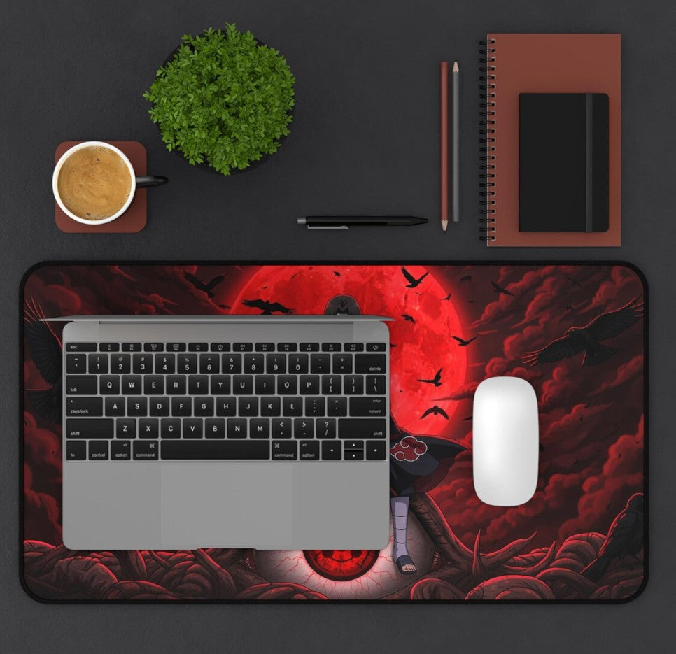 Itachi Desk Mat: Naruto Uchiha Mouse Pad, Anime Gaming Desk Mat, Akatsuki Desk Decor, Anime Fan Merchandise Gift, Choose Size