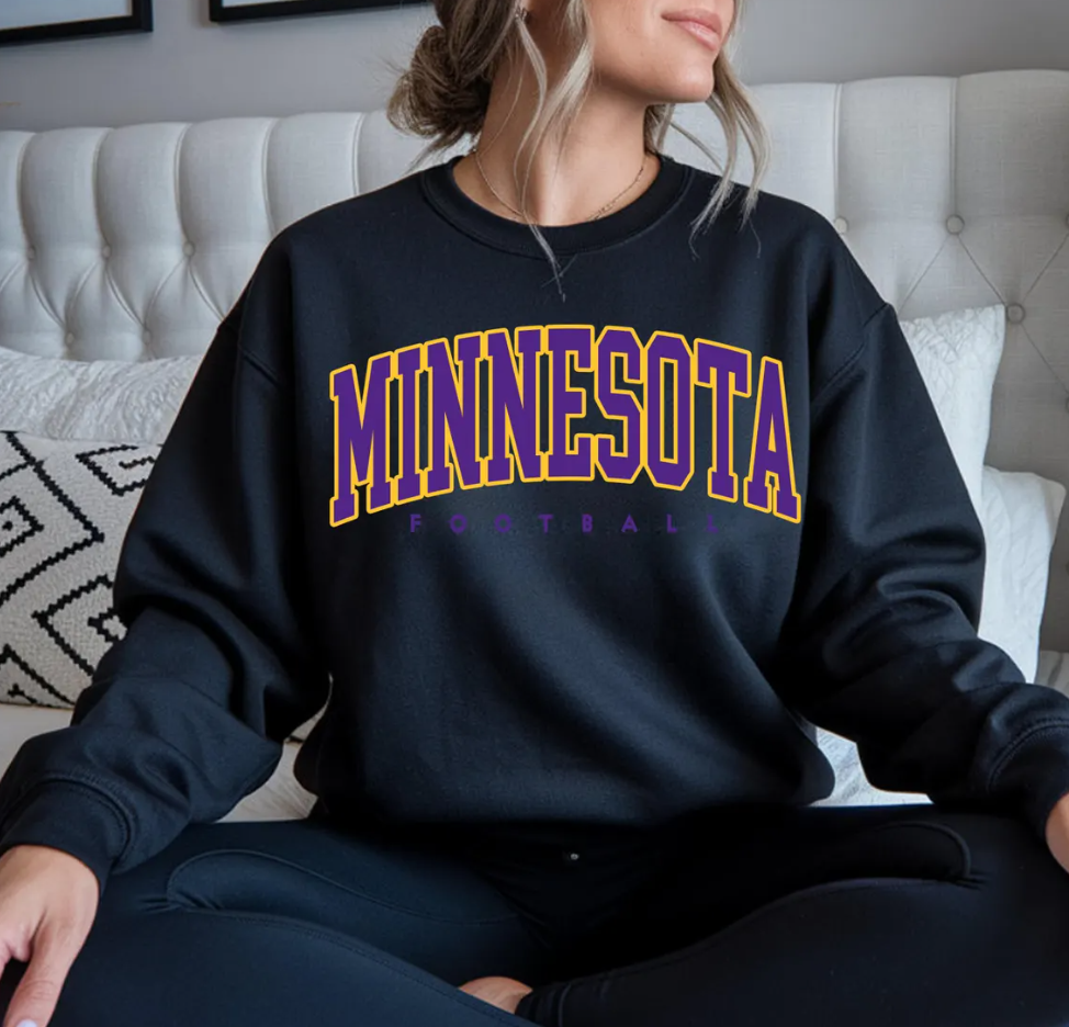 Comfort Colors Minnesota Football SWEATSHIRT, Game Day Apparel, Minnesota Vikings Tee, Fan Gear, Team Pride, Gift for Football Fans
