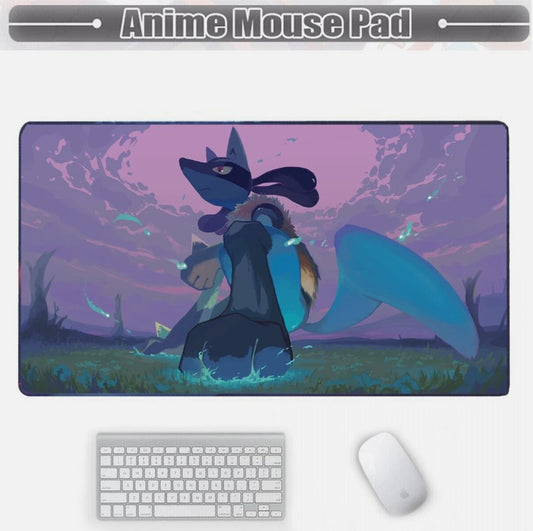 Board Card Game Pokemon Lucario Gaming Mouse Pad PTCG CCG MTG Play Mat, Choose Size