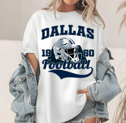 Dallas Football T-Shirt, Established 1960, Gridiron Graphic Tee, Vintage Style, Game Day Apparel, Sports Fan Gear