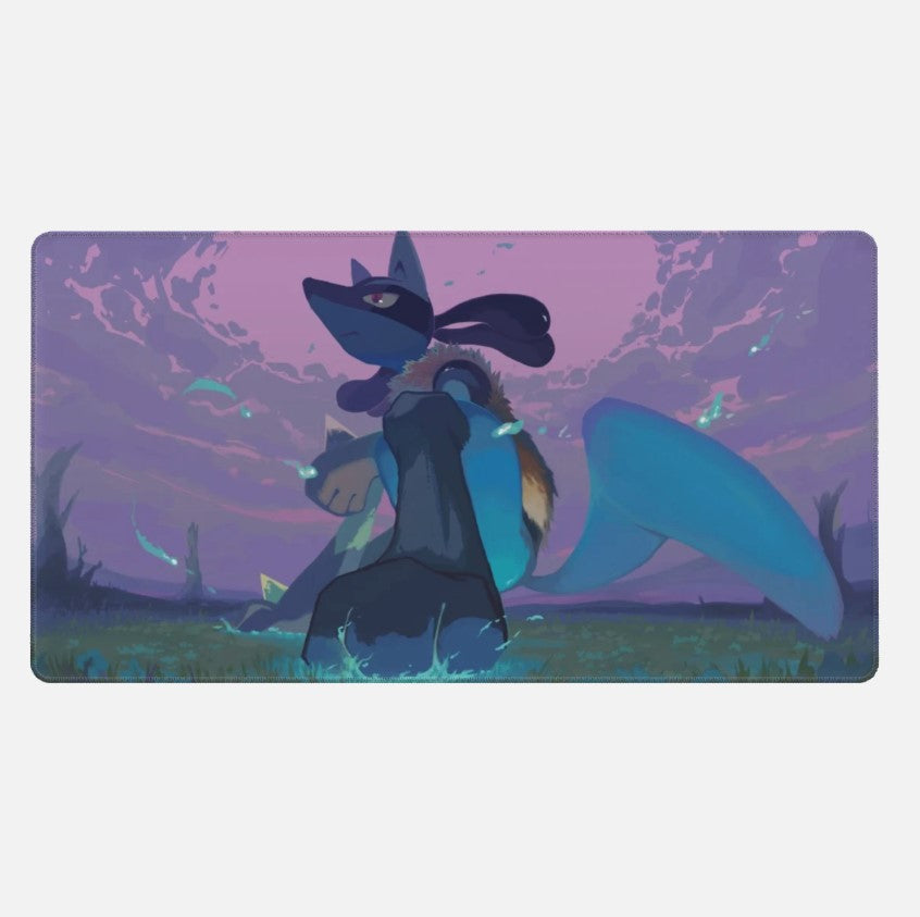 Board Card Game Pokemon Lucario Gaming Mouse Pad PTCG CCG MTG Play Mat, Choose Size