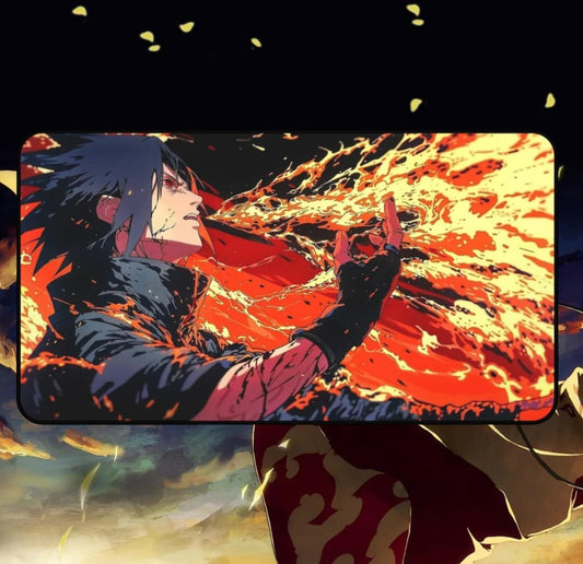 Anime Naruto Sasuke Desk Mat, Mouse Pad, Gamer Gift, Anime Fan, Choose Size