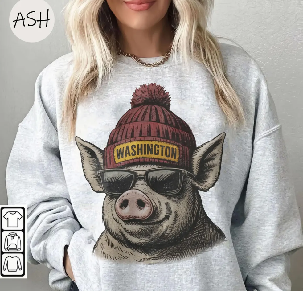 Vintage 90s Washington Football Mascot Sweatshirt T-Shirt,Washington Crewneck Commander Sweater,Washington Fan Gift,Washington T-Shirt