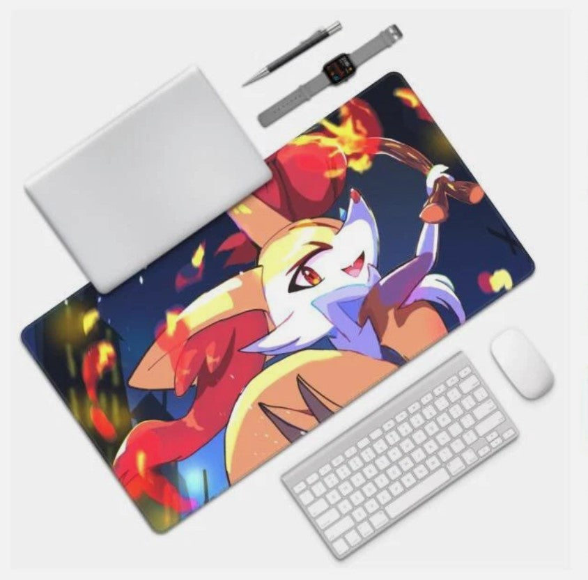 Board Card Game Pokemon Braixen Gaming Mouse Pad PTCG CCG MTG Play Mat, Choose Size
