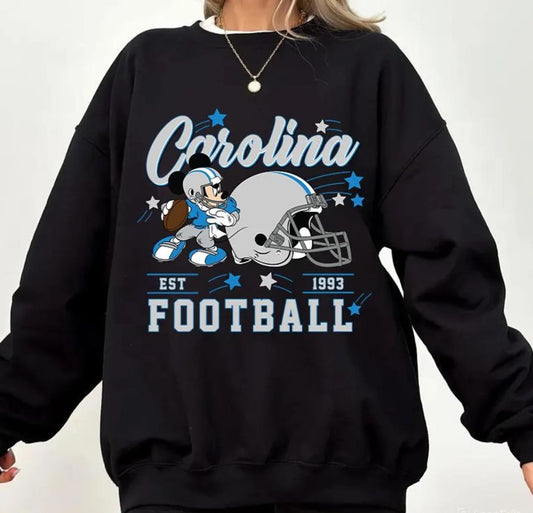 Vintage Football Sweatshirt, Retro Cartoon Graphic Pullover, 90s Style Sports Fan Sweater, Unisex Cozy Crewneck, Football shirt