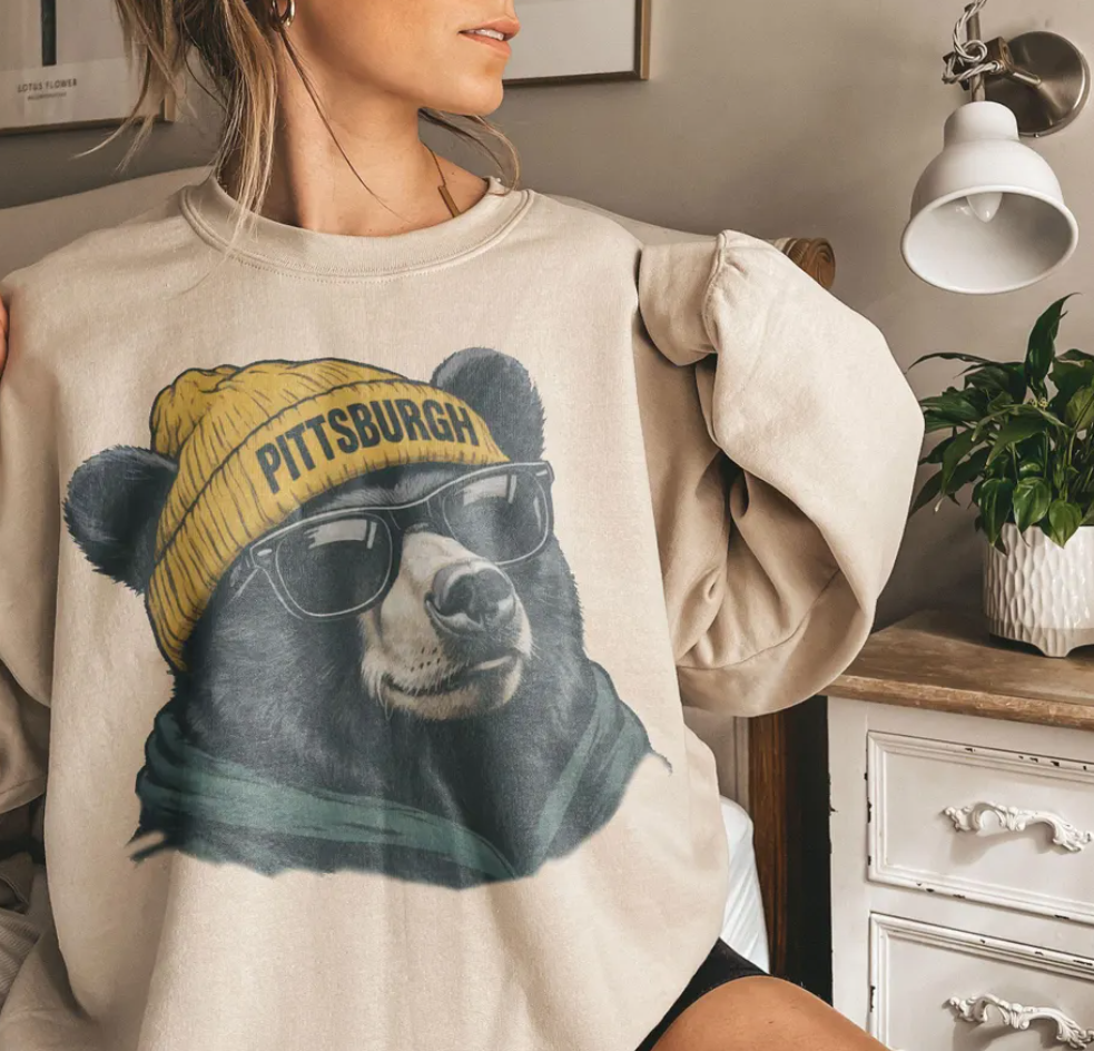 Vintage 90s Pittsburgh Football Comfort Colors T-Shirt, Mascot Unisex Pittsburgh Shirt, Retro Steelers Football Tee, Mascot Pittsburgh Tee