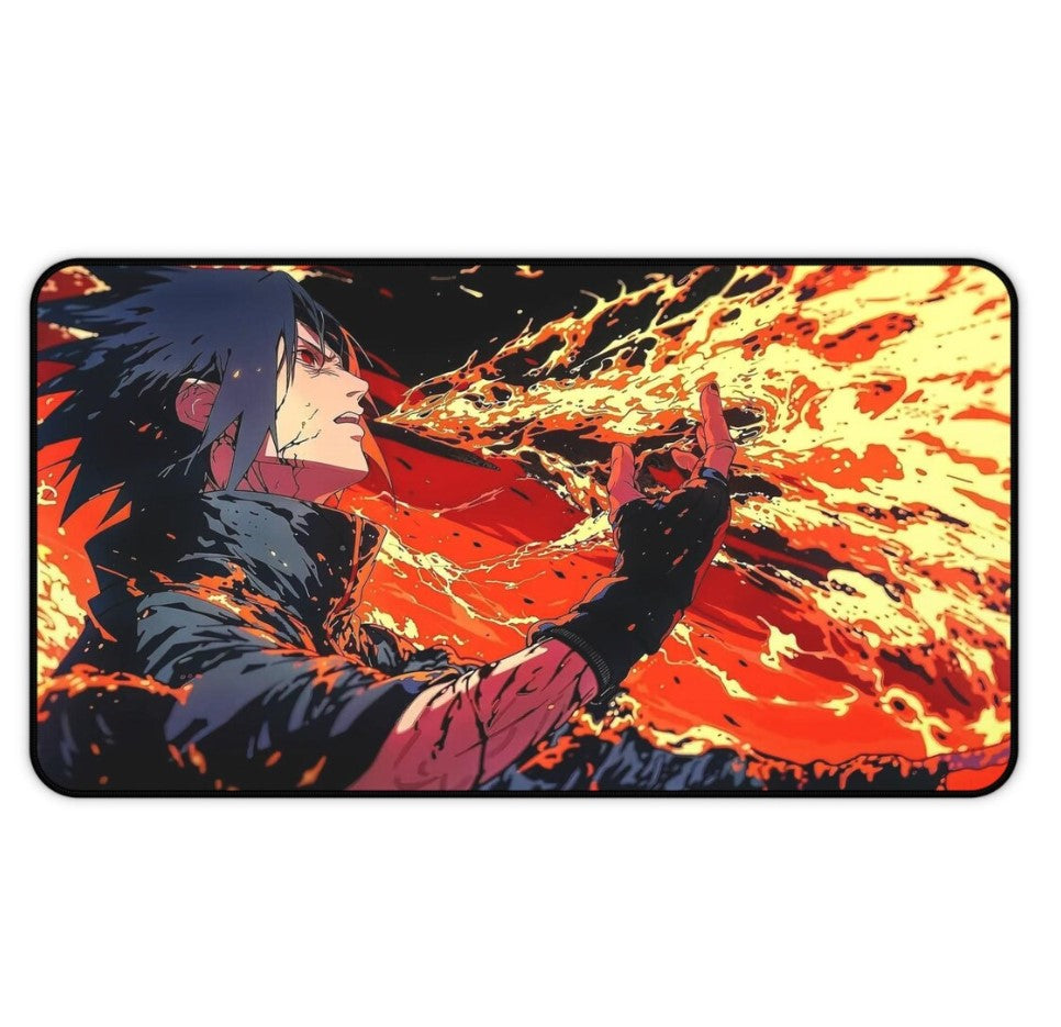 Anime Naruto Sasuke Desk Mat, Mouse Pad, Gamer Gift, Anime Fan, Choose Size