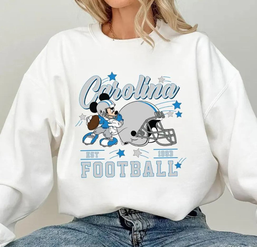 Vintage Football Sweatshirt, Retro Cartoon Graphic Pullover, 90s Style Sports Fan Sweater, Unisex Cozy Crewneck, Football shirt