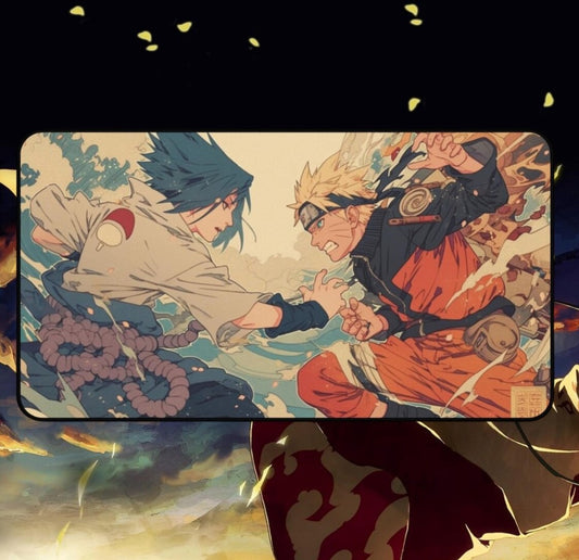 Anime Naruto x Sasuke Desk Mat, Mouse Pad, Gamer Gift. Anime Fan, Choose Size