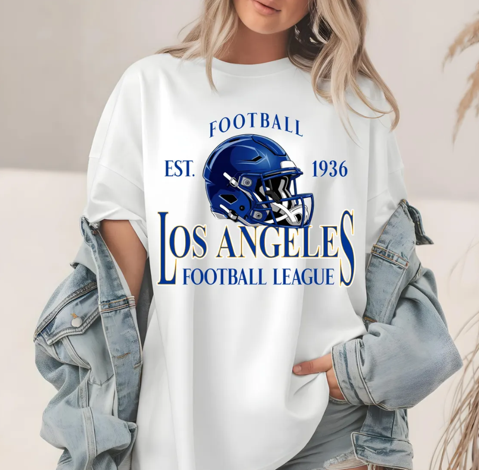Los Angeles Football T-Shirt, Est 1936, LA Football League Design, Game Day Tee, Fan Apparel, Sportswear