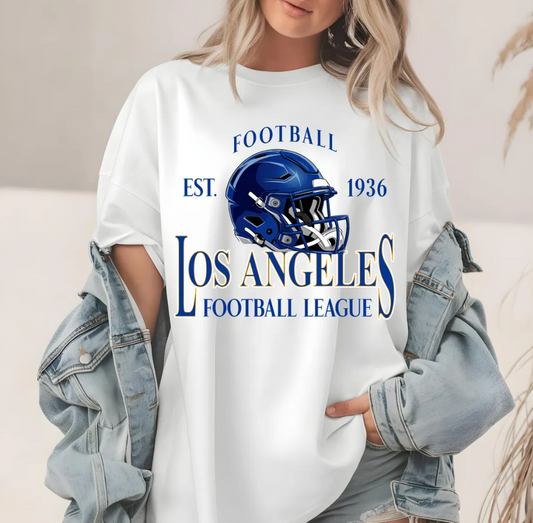 Los Angeles Football T-Shirt, Est 1936, LA Football League Design, Game Day Tee, Fan Apparel, Sportswear