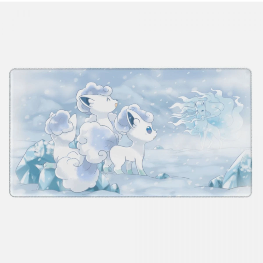 Board Card Game Pokemon Alolan Vulpix Mouse Pad PTCG CCG MTG Games Play Mat