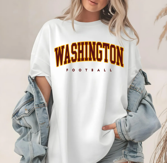Washington Football T-Shirt, Vintage Style Tee, Sport Fan Apparel, Game Day Outfit, Team Spirit Shirt, Football Lover Gift