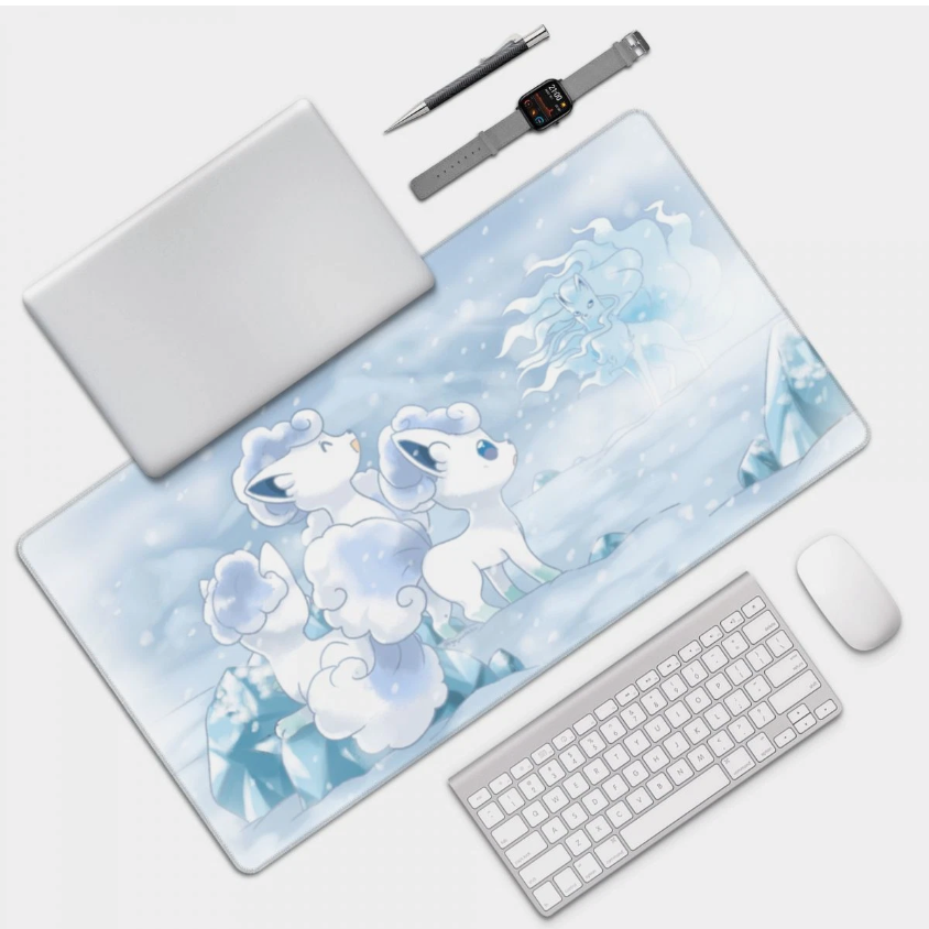 Board Card Game Pokemon Alolan Vulpix Mouse Pad PTCG CCG MTG Games Play Mat