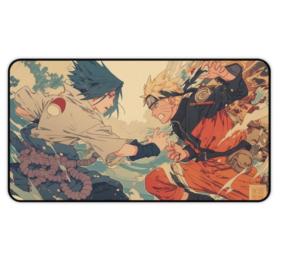 Anime Naruto x Sasuke Desk Mat, Mouse Pad, Gamer Gift. Anime Fan, Choose Size