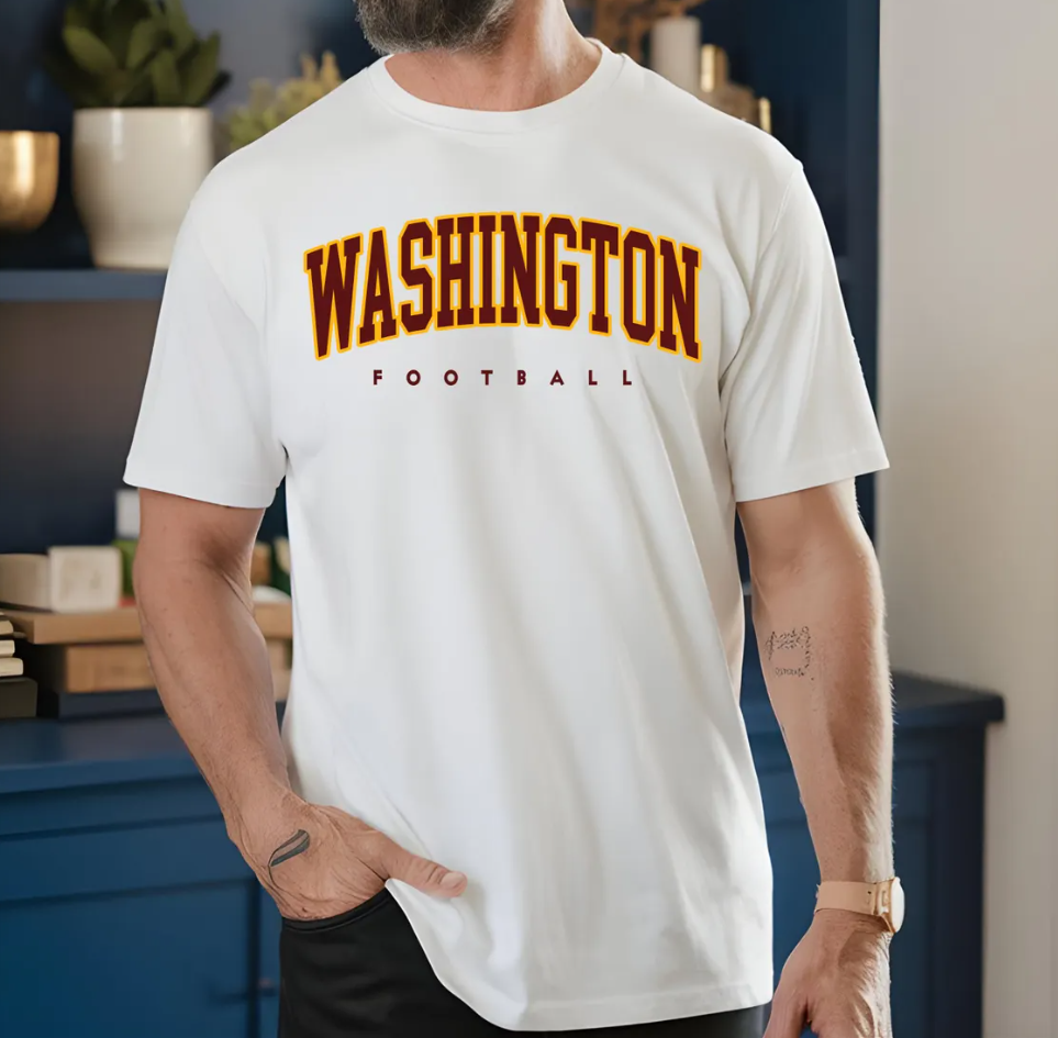 Washington Football T-Shirt, Vintage Style Tee, Sport Fan Apparel, Game Day Outfit, Team Spirit Shirt, Football Lover Gift