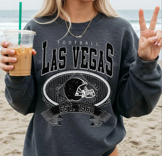 Vintage 90s Las Vegas Football Vintage Style Comfort Colors Crewneck T-Shirt, Retro Las Vegas Football Shirt, Las Vegas Football T-Shirt