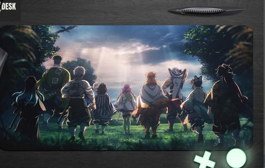 Demon Slayer Mousepad – Tanjiro, Hashira & Akaza Gaming Desk Mat , Choose Size