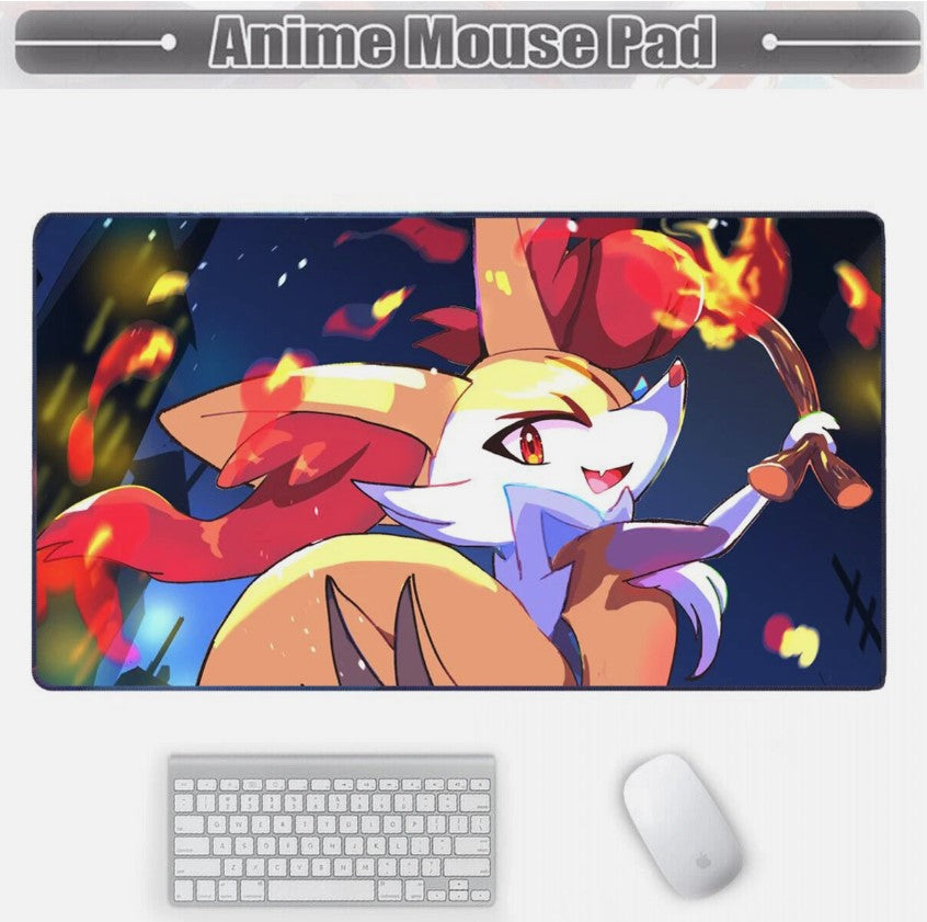 Board Card Game Pokemon Braixen Gaming Mouse Pad PTCG CCG MTG Play Mat, Choose Size