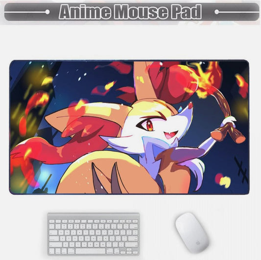 Board Card Game Pokemon Braixen Gaming Mouse Pad PTCG CCG MTG Play Mat, Choose Size