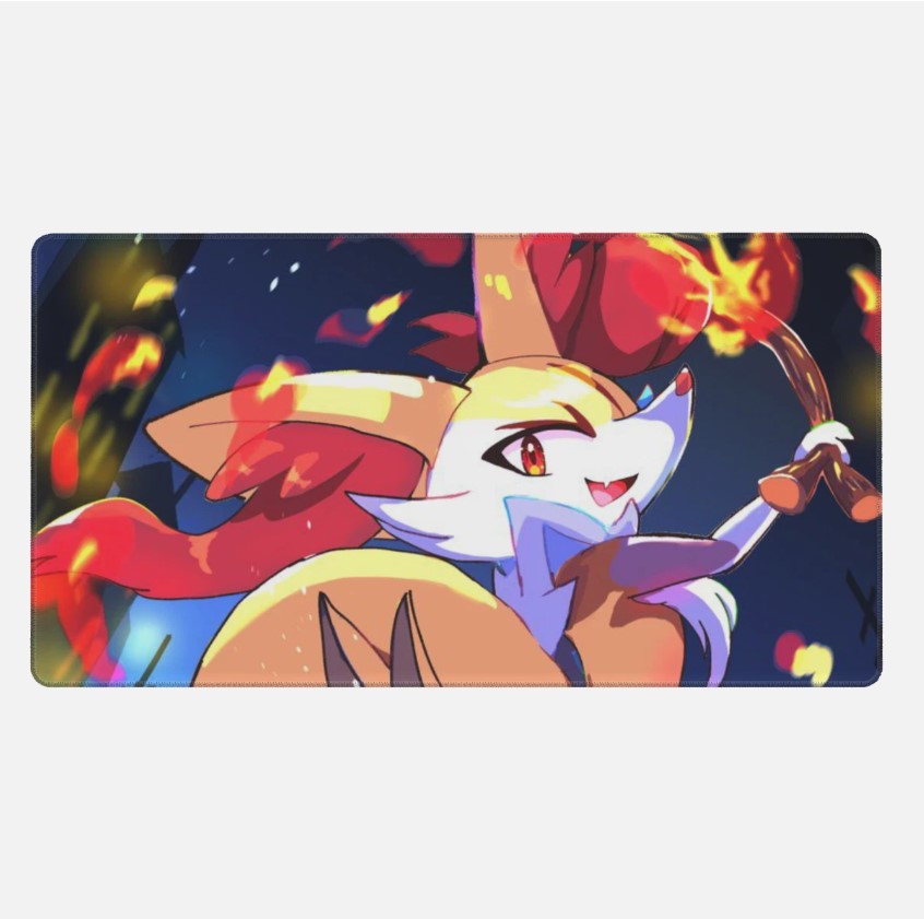 Board Card Game Pokemon Braixen Gaming Mouse Pad PTCG CCG MTG Play Mat, Choose Size