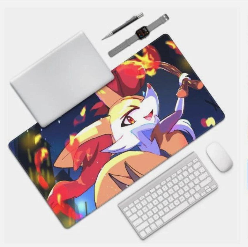 Board Card Game Pokemon Braixen Gaming Mouse Pad PTCG CCG MTG Play Mat, Choose Size