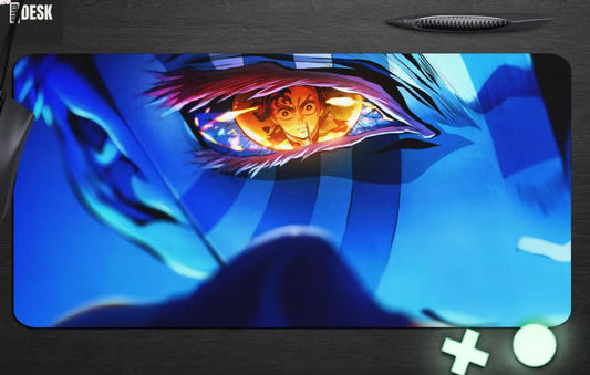 Demon Slayer Mousepad – Tanjiro, Hashira & Akaza Gaming Desk Mat Anime Fan Art, Large Stitched Edges, Choose Size