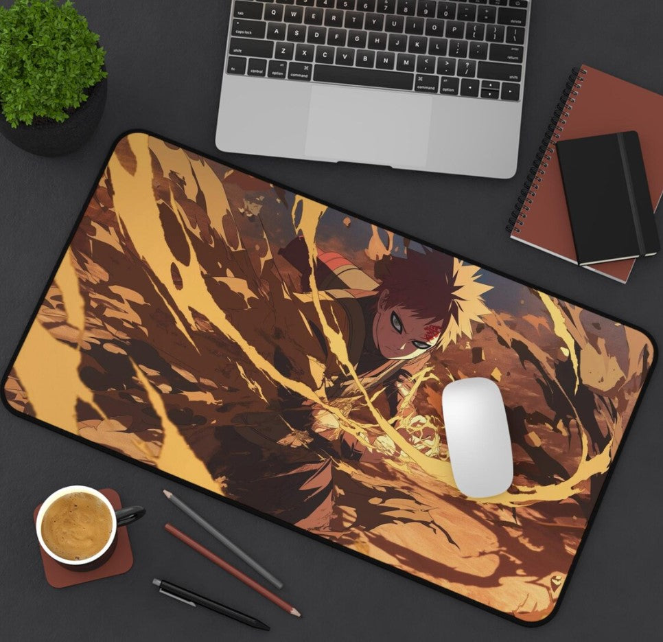 Anime Naruto Gaara Desk Mat, Mouse Pad, Gamer Gift, Anime Fan, Choose Size