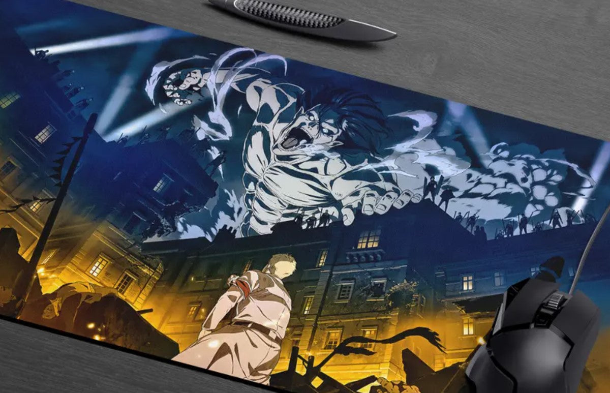 Attack on Titan Eren Mouse Pad – Large Anime Desk Mat, Choose Size