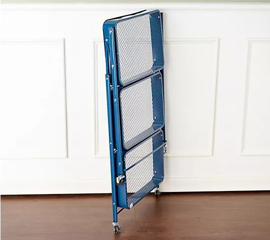 P.S. Home 3 Tier Collapsible Metal Cart with Wheels