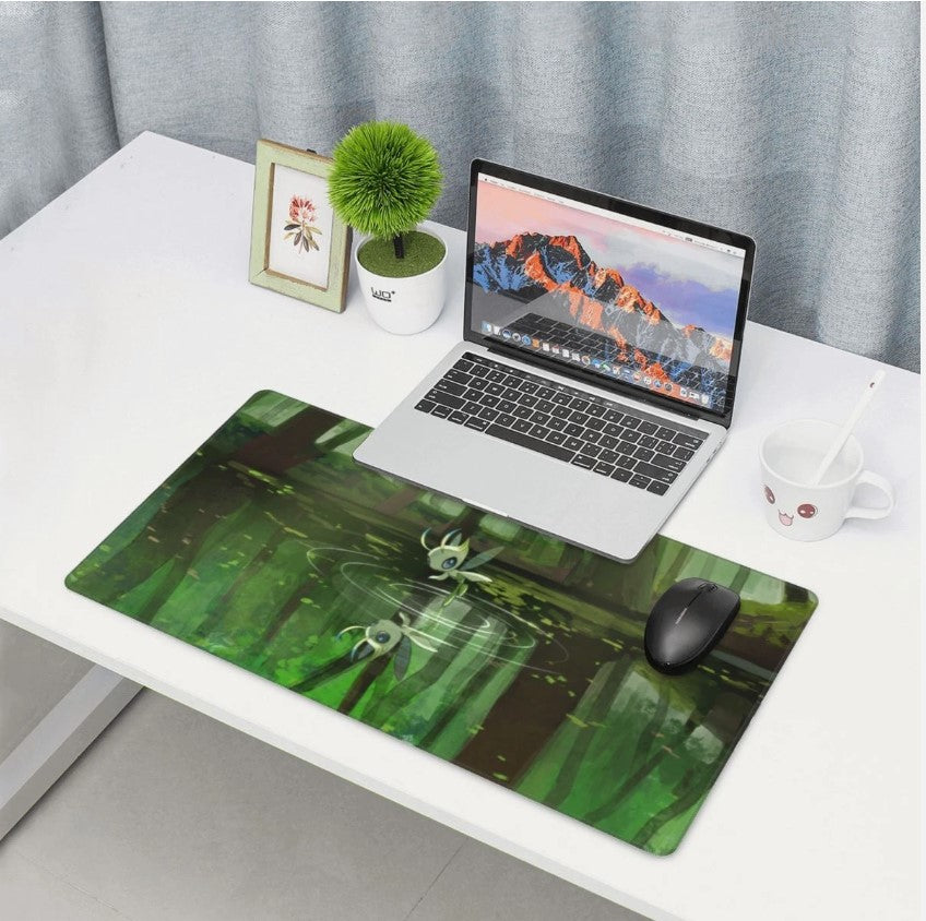 Board Card Game Pokemon Celebi Mouse Pad PTCG CCG MTG Play Mat , Choose Size