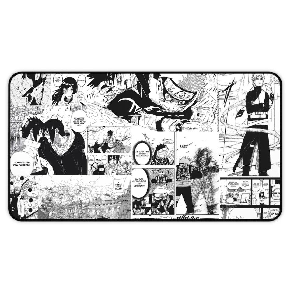 Artistic Anime Naruto Desk Mat, Gaming Mousepad, Office Decor, Mouse Pad, Desk Accessories, Choose Size