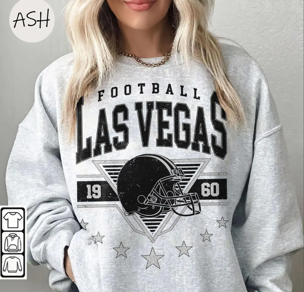 Vintage 90s Style Las Vegas Football Sweatshirt, Trendy Las Vegas Football Fan Gift, Las Vegas Game Day Shirt Las Vegas Shirt Game Day Shirt