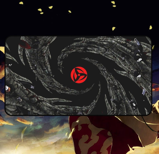 Anime Naruto Sharingan Desk Mat, Mouse Pad, Gamer Gift, Anime Fan, Choose Size