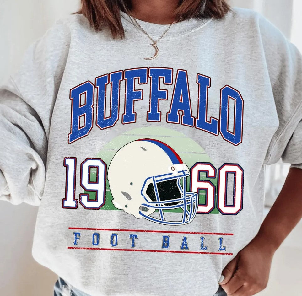 Buffalo Football Vintage Sweatshirt T-Shirt,Buffalo Bill Crewneck Sweatshirt,Buffalo New York,Buffalo Bill Fan Gift,Sunday Football
